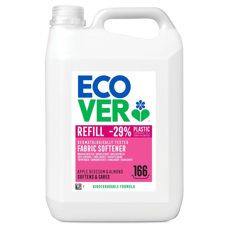 ecover Sensitive Fabric Softener Refill Apple Blossom and Almond Scent - 5 Litre - Image 1